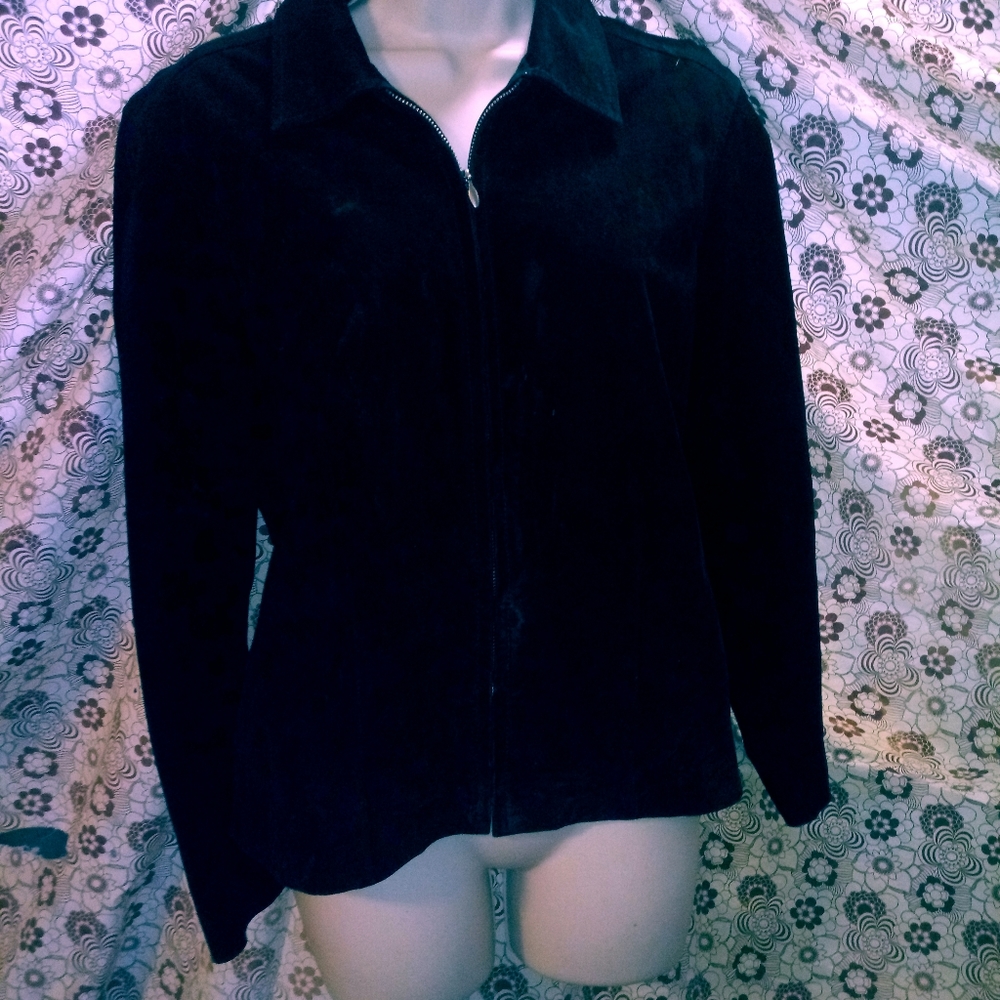 Black leather jacket